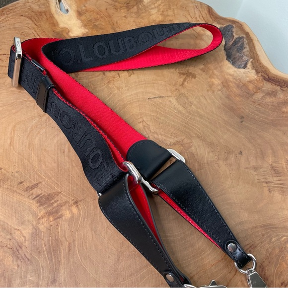 Christian Louboutin Red and Black Strap - Picture 3 of 7